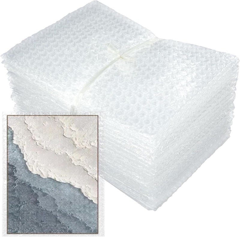 SEUNGCH 50 حزمة أكياس فقاعية شفافة 12"x16" للتعبئة والشحن - كيس وسادة فقاعية مزدوجة الجدران للتخزين والتحريك للأغراض الصغيرة الهشة - Image 1